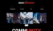 An image of people and the prominent word community